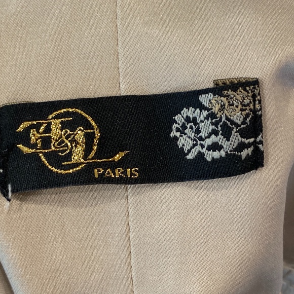 Champagne slip dress made in Paris by E&L NWOT - Picture 5 of 6